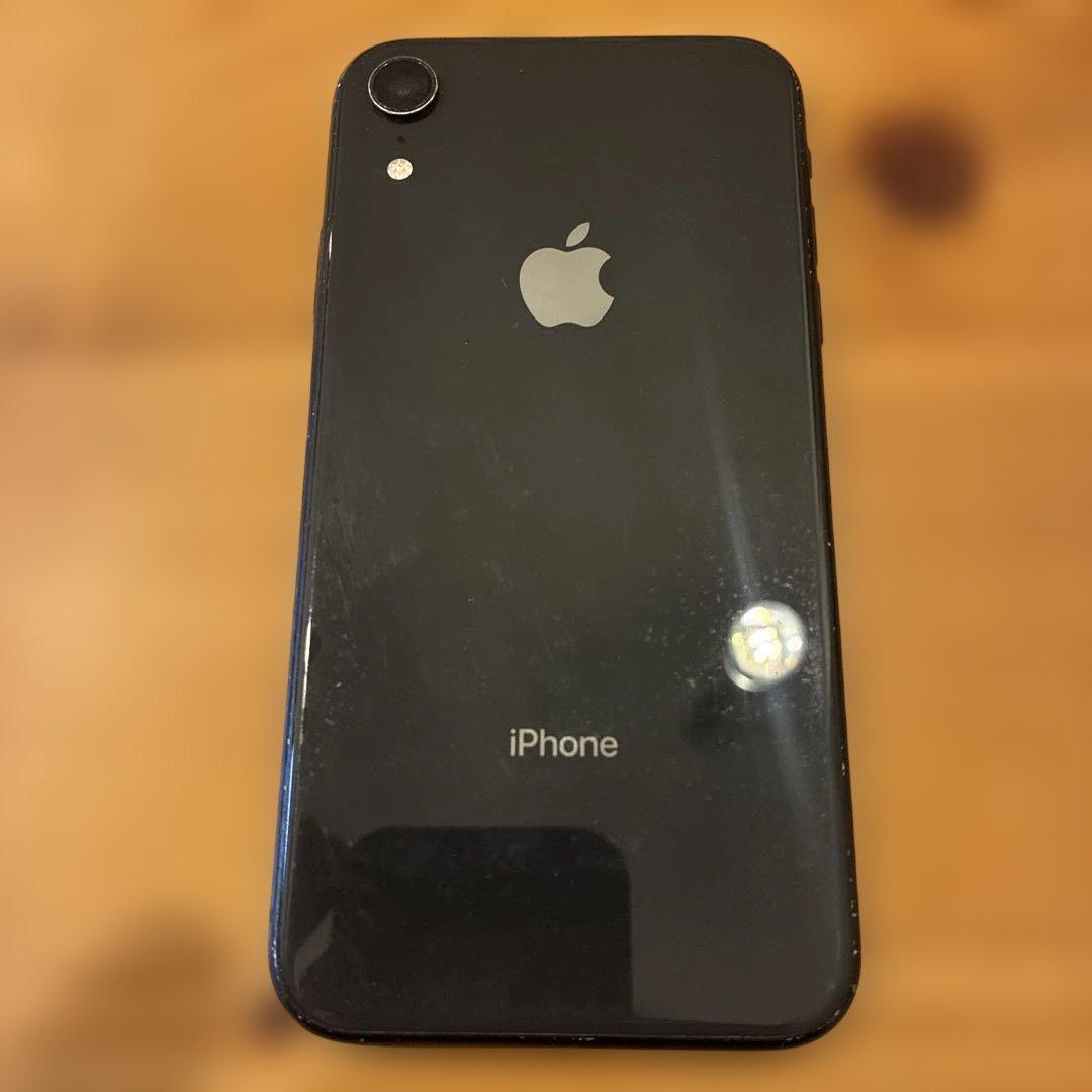 iPhone XR ブラック128GB simフリー　画面割れあり