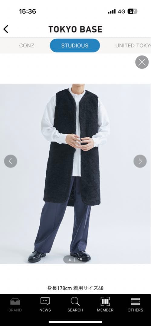 THE RERACS/ザ・リラクス ブラック モッズコート サイズ46