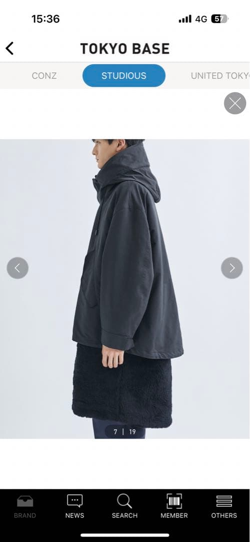 THE RERACS/ザ・リラクス ブラック モッズコート サイズ46