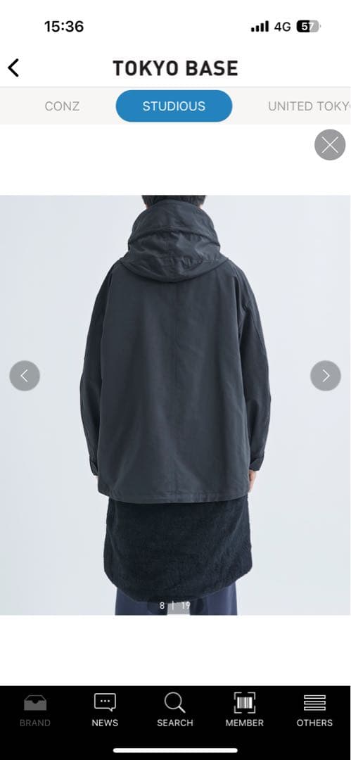 THE RERACS/ザ・リラクス ブラック モッズコート サイズ46