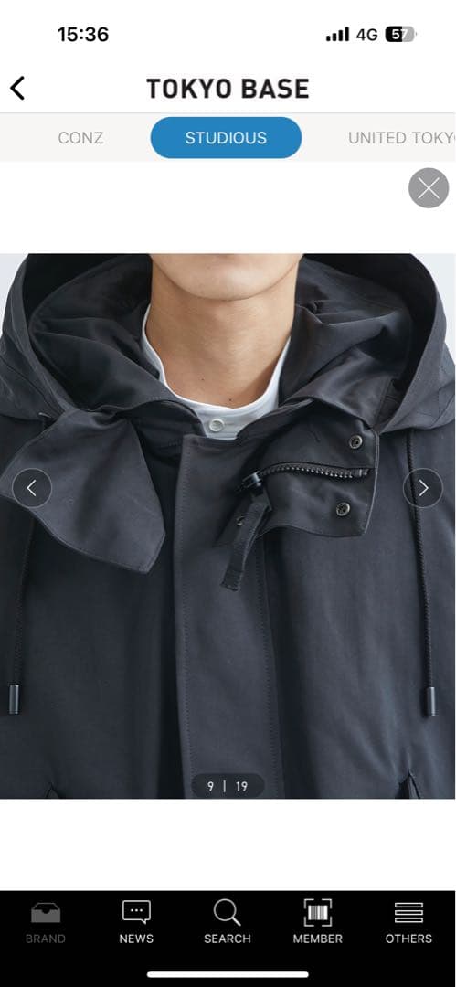 THE RERACS/ザ・リラクス ブラック モッズコート サイズ46