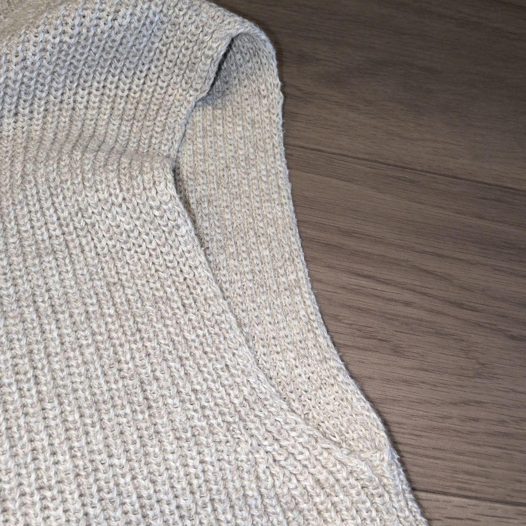 プリスティン　ヤクリネン畦編みベスト　オーガニックコットン