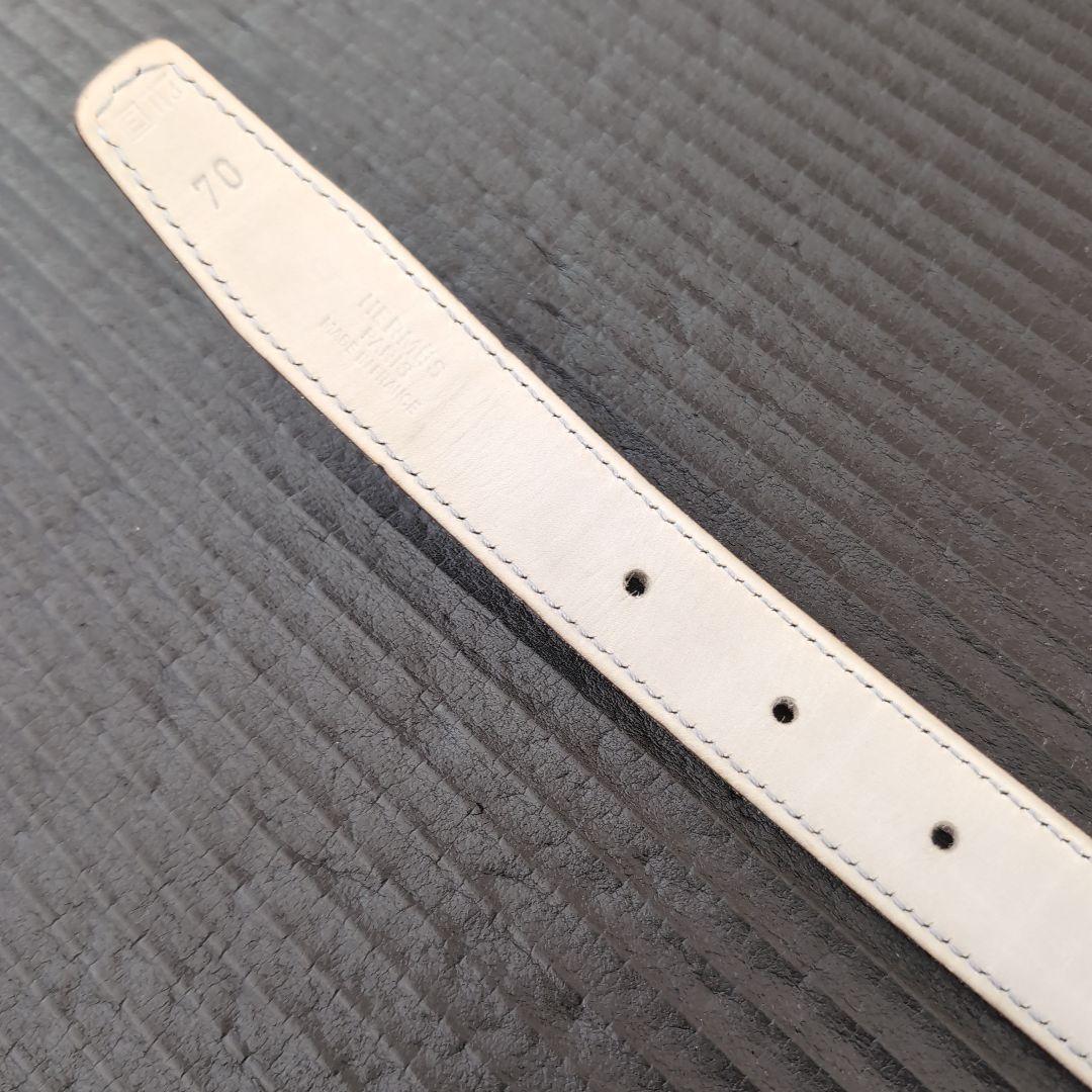 HERMES 黒 レザー ベルト サイズ70