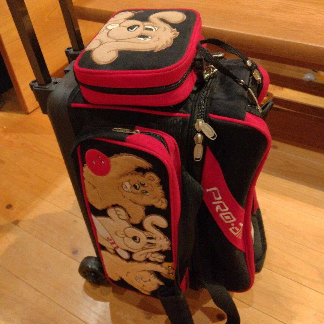 Doggy ボウリング用バッグ 犬のイラスト　赤・黒　ABS PRO-am