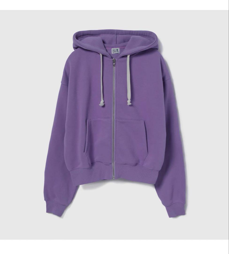 Volume Sweat Zipフーディー　ラベンダー