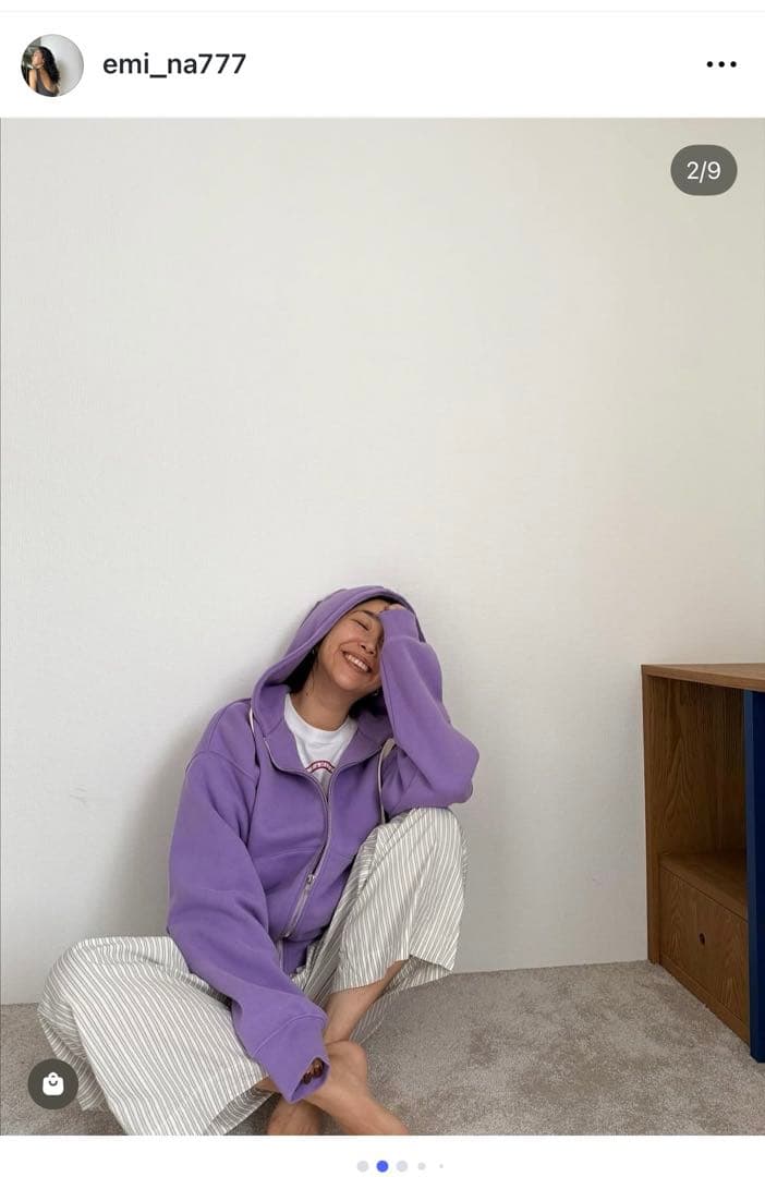 Volume Sweat Zipフーディー　ラベンダー