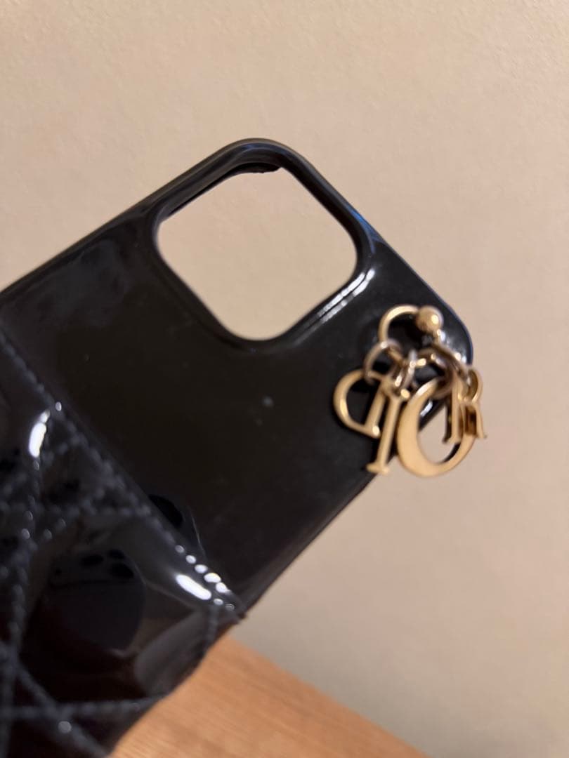 Dior ブラック パテントiPhoneケース13プロ