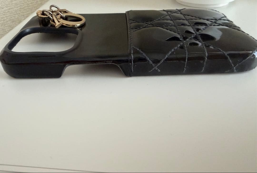 Dior ブラック パテントiPhoneケース13プロ