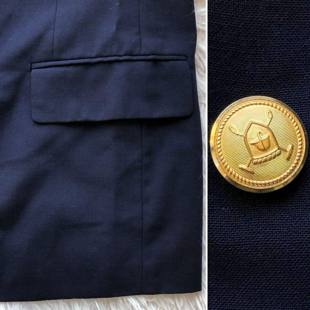 【USA製 美品 XL】ラルフローレン　紺ブレ　ダブル　金ボタン　ウール