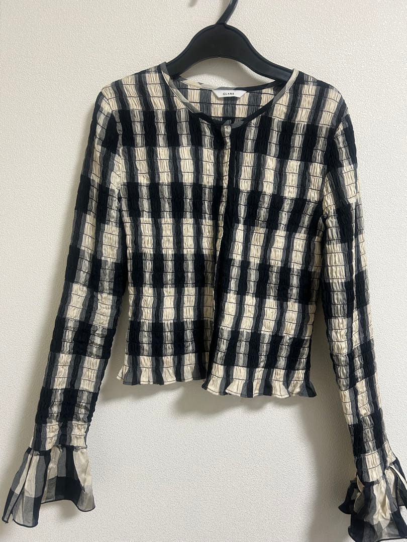 トップス CLANE SHIRRING DESIGN BLOUSE