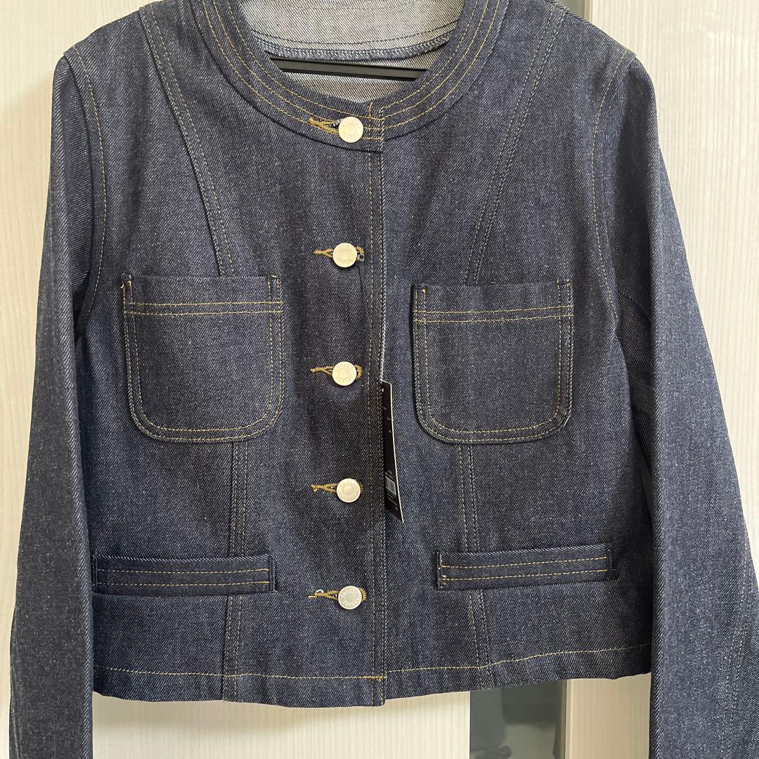新品未使用品　アニュアンス　ノーカラーデニムジャケット