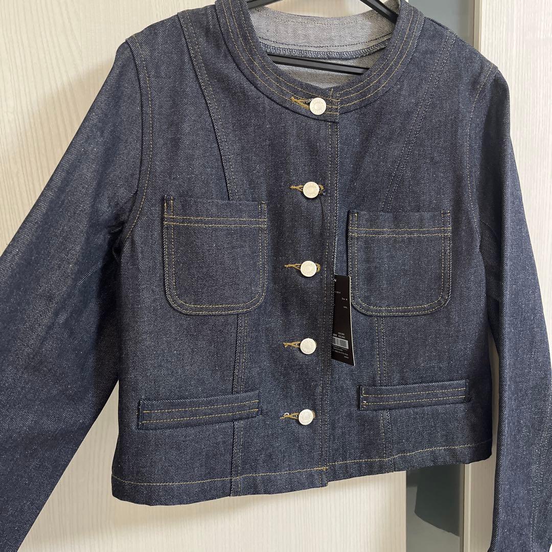 新品未使用品　アニュアンス　ノーカラーデニムジャケット