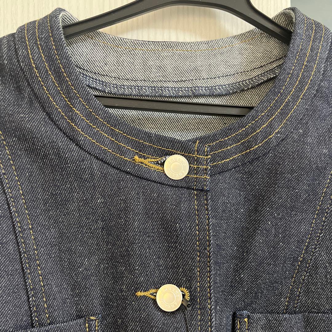 新品未使用品　アニュアンス　ノーカラーデニムジャケット