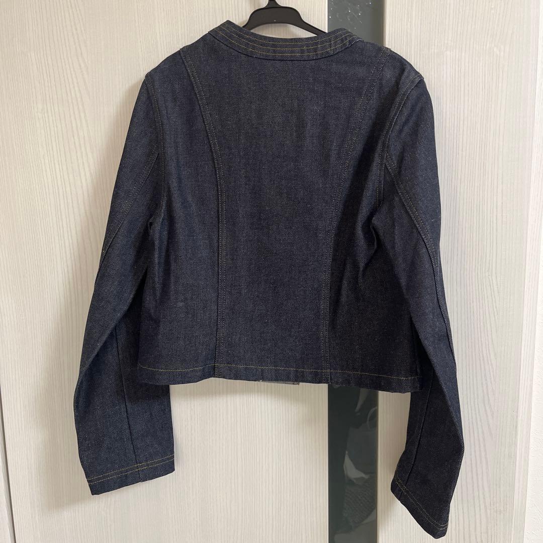 新品未使用品　アニュアンス　ノーカラーデニムジャケット