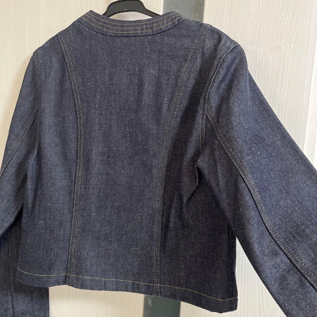 新品未使用品　アニュアンス　ノーカラーデニムジャケット