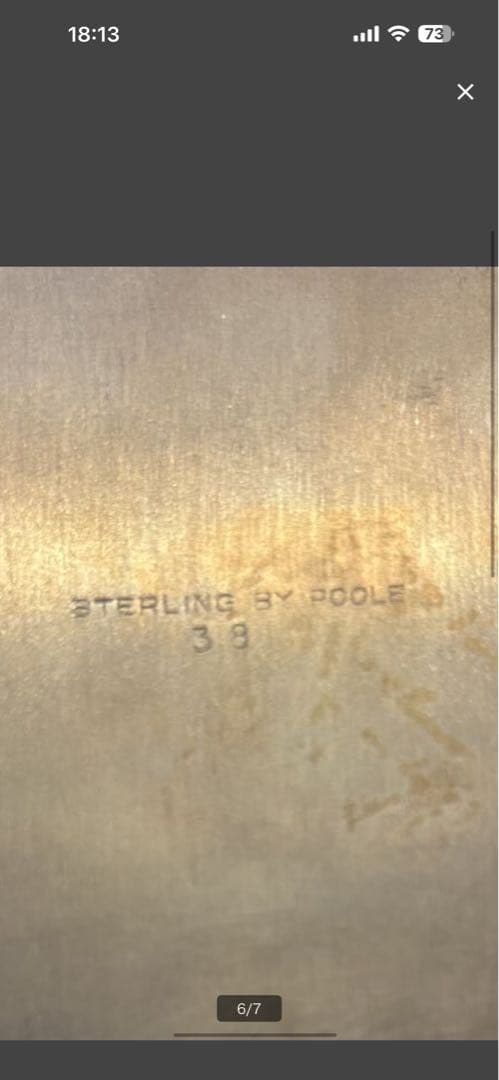 Sterling by poole 銀　silver シルバー　ゴルフ　トレー