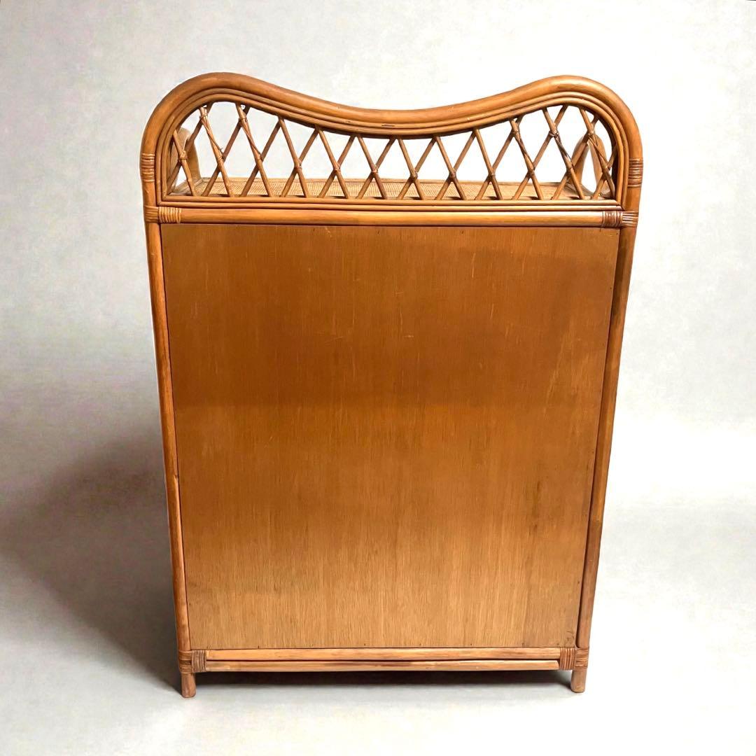 【良品】ラタン製　5段チェスト　籐家具　昭和レトロ