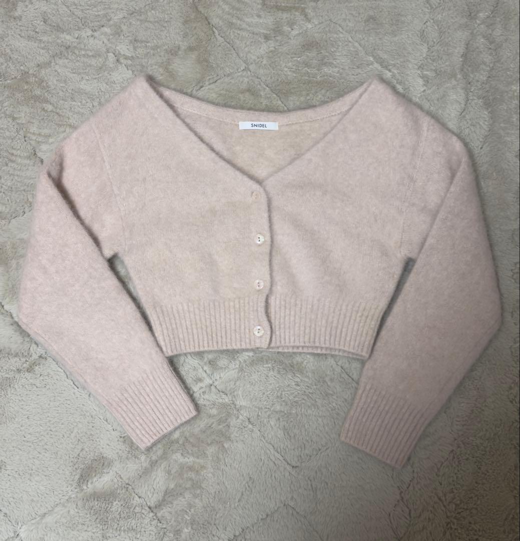 snidelフォックスアルパカショートカーディガン タートルプルオーバー　セット
