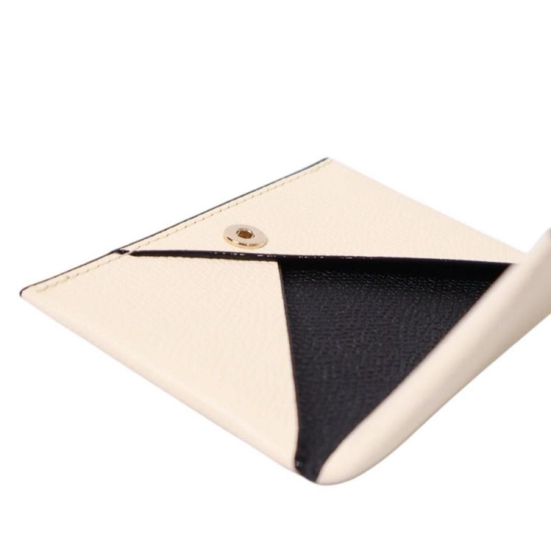 【未使用】Valextra カードケース　名刺入れ　ホワイト×ブラック