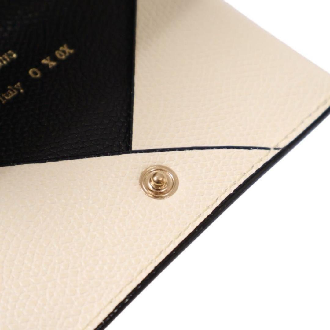 【未使用】Valextra カードケース　名刺入れ　ホワイト×ブラック