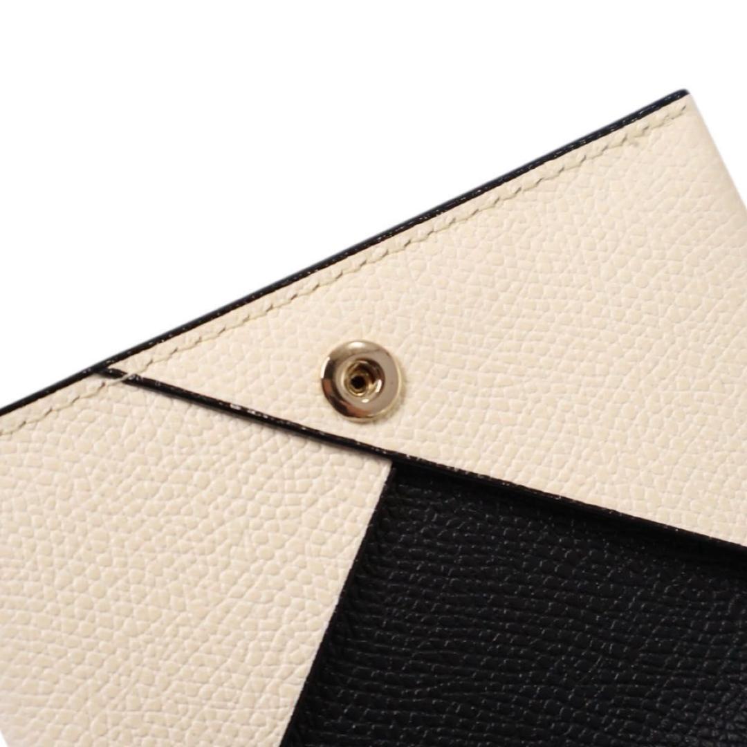 【未使用】Valextra カードケース　名刺入れ　ホワイト×ブラック