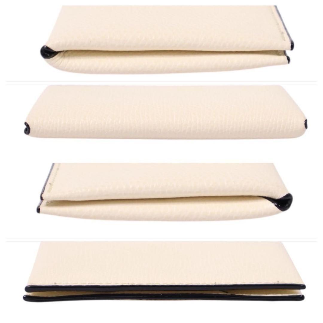 【未使用】Valextra カードケース　名刺入れ　ホワイト×ブラック