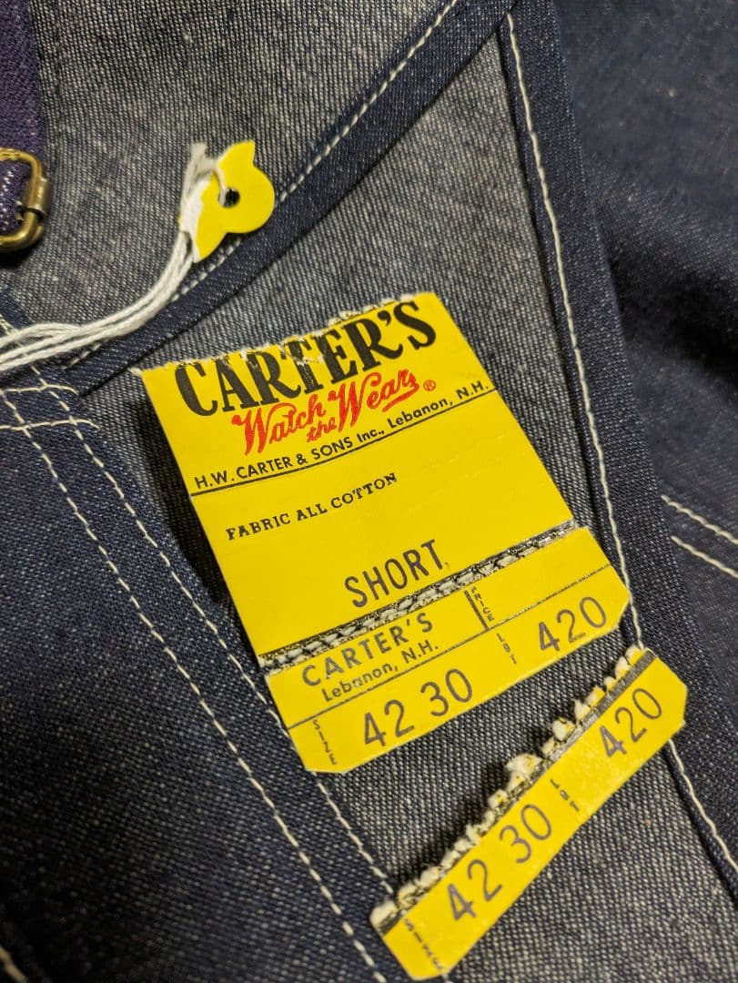 CARTERS 　カーターズ　ヴィンテージ デッド　オーバーオール　40s