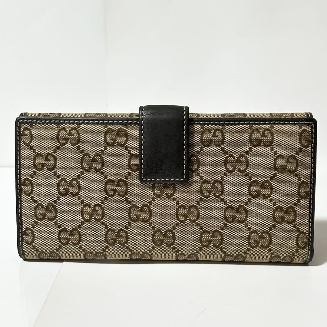GUCCI 256933 2184 シェリーライン リボン 二つ折り 長財布