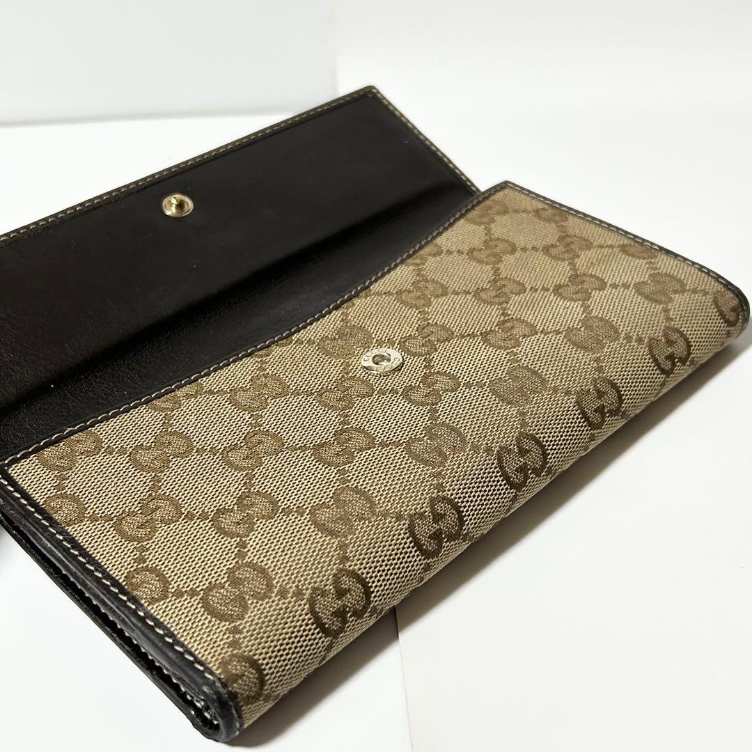 GUCCI 256933 2184 シェリーライン リボン 二つ折り 長財布