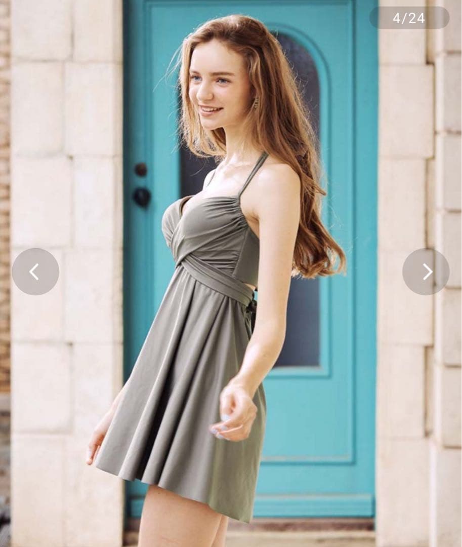 【2025年新作】ワコール定番商品カップ使用　クロスワイヤーAライン水着