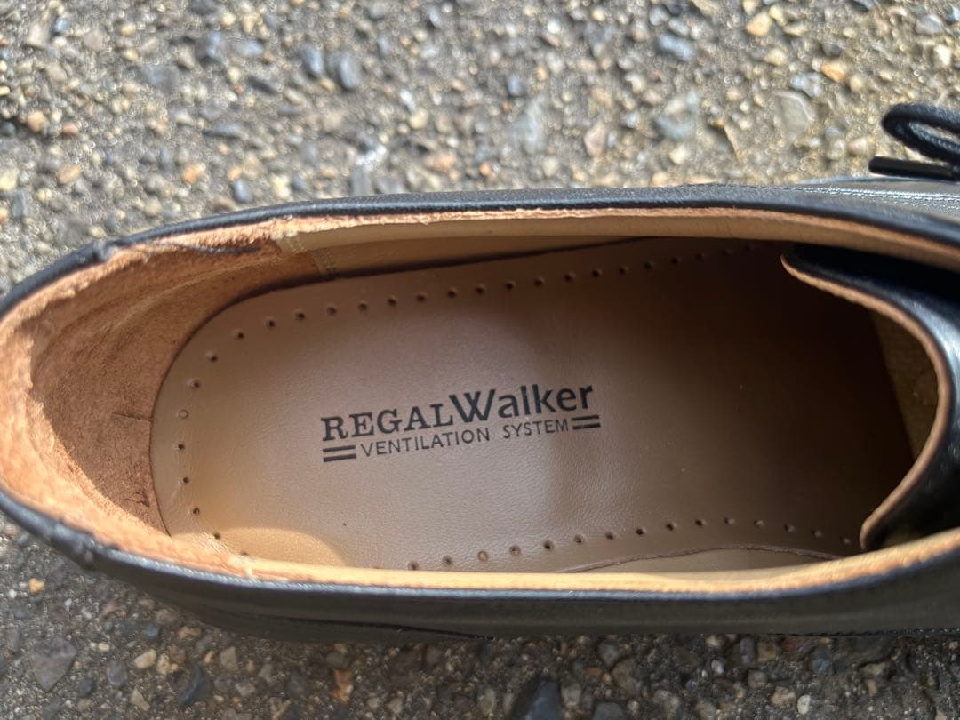 REGAL walker 750 黒 外羽根プレーントウ 箱付き デッドストック
