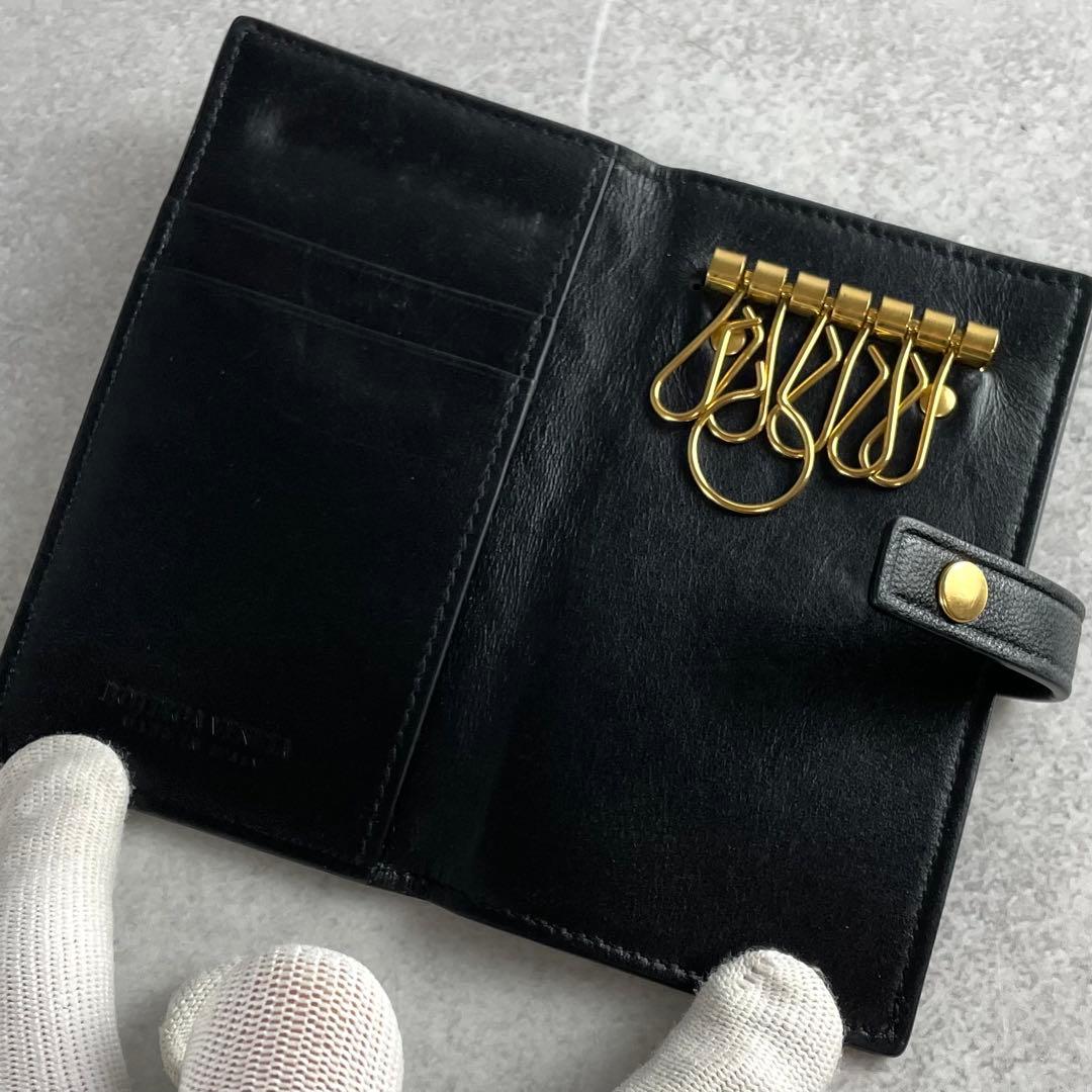 現行✨ ボッテガヴェネタ キーケース イントレチャート レザー ブラック