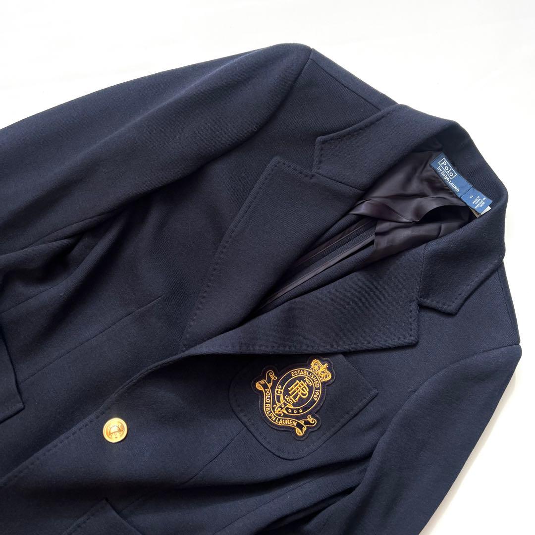 ポロラルフローレン　現行モデル　テーラードジャケット　ブレザー　金ボタン　紺色