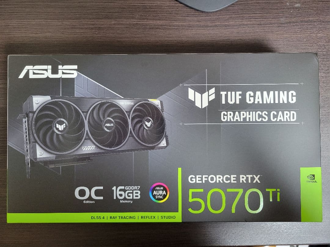 グラフィックボード・グラボ・ビデオカード ASUS 5070Ti TUF-RTX5070TI-O16G-GAMING