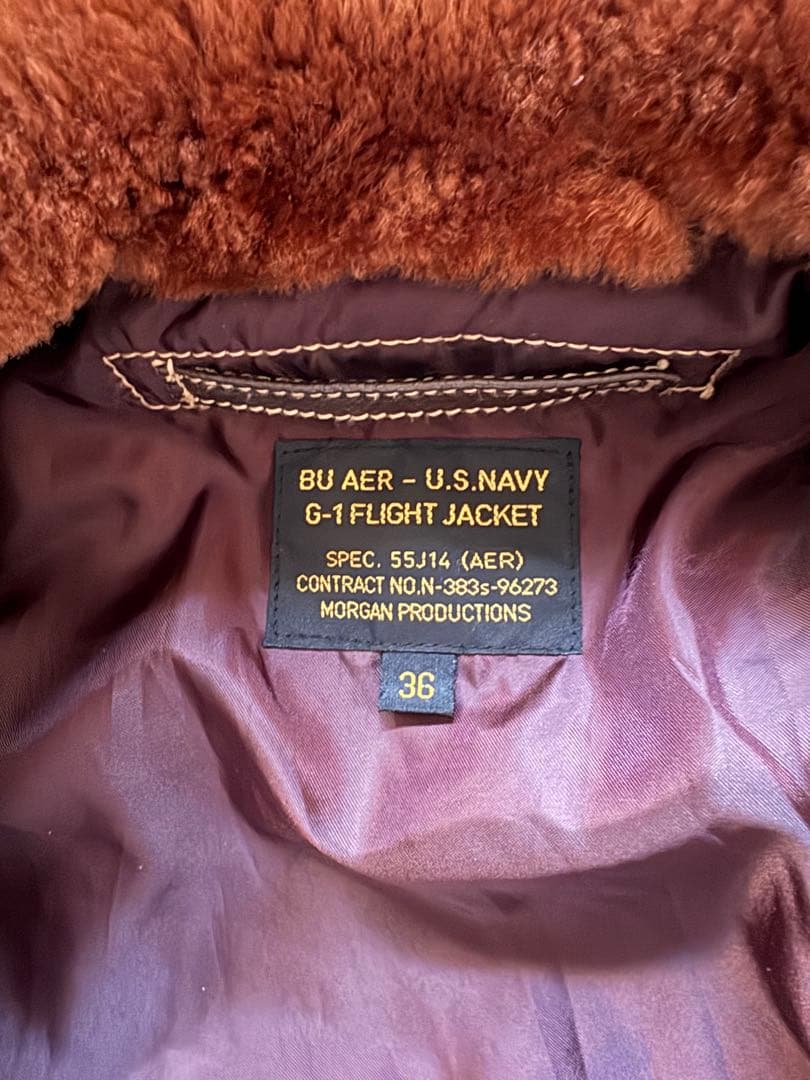 中田商店モーガン　G-1フライトジャケット U.S.NAVY 36
