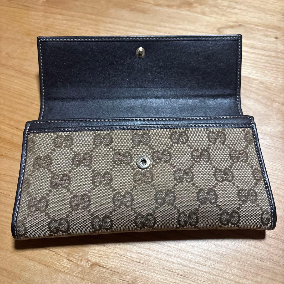 GUCCI長財布 GGキャンバスラブリーハート　中古品