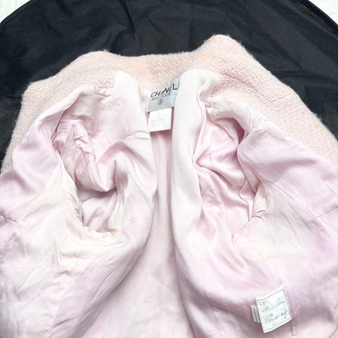 CHANEL 1996年 ヴィンテージ ツイードジャケット グリポアボタン