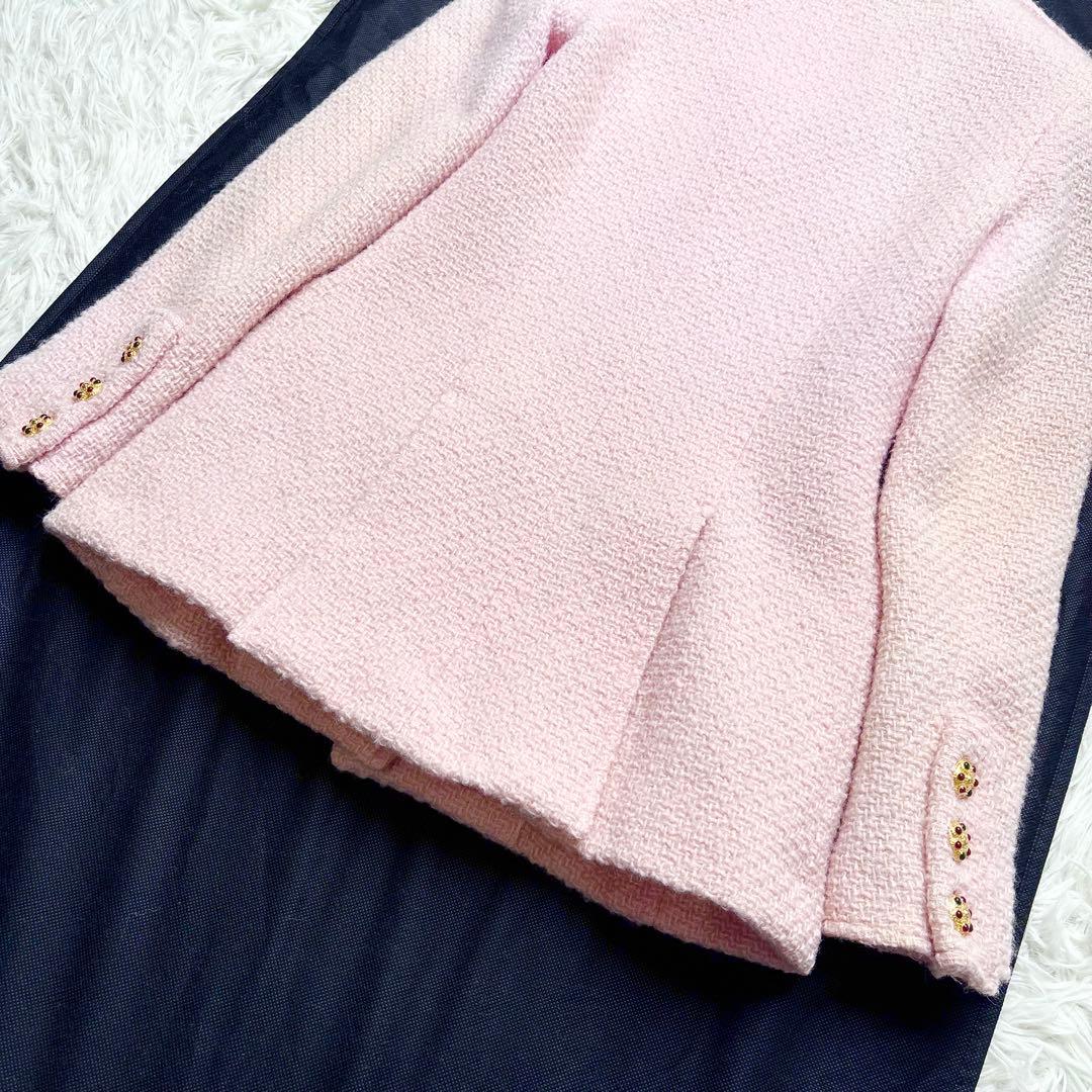 CHANEL 1996年 ヴィンテージ ツイードジャケット グリポアボタン