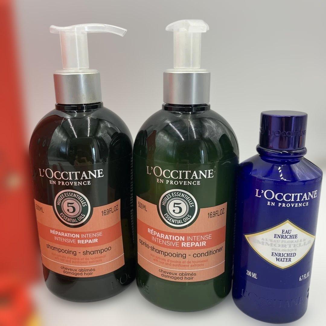 【新品】ロクシタン シャンプー コンディショナー 化粧水 ポーチ付き 4点セット