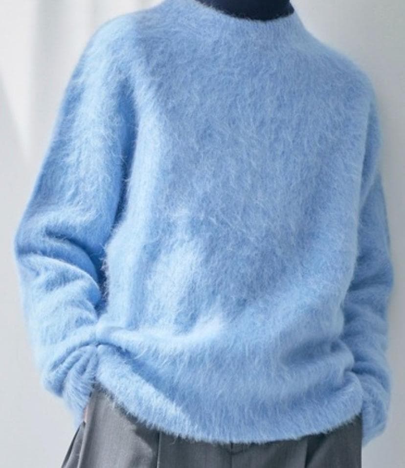 新品タグ⭐️シュテルンベルグ STERNBERG アルパカニット ブルー L