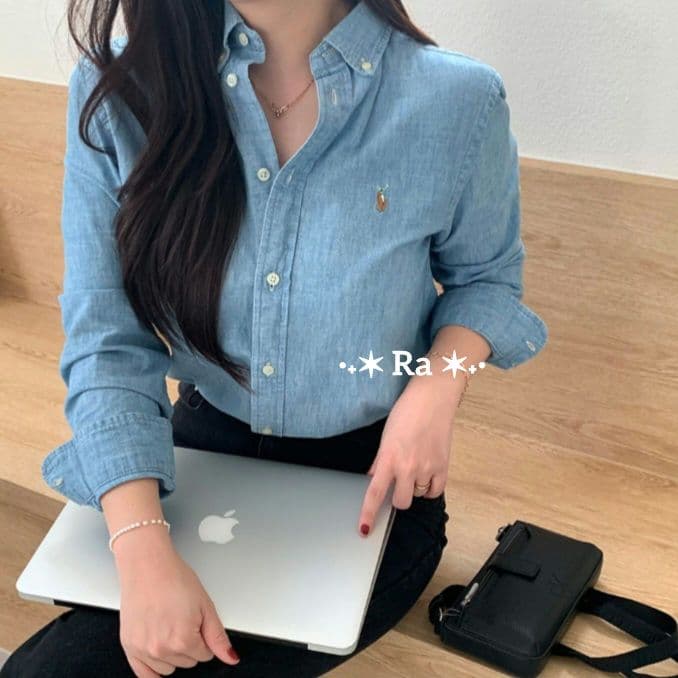 【試着のみ】ラルフローレン大人気オーバーサイズダンガリーシャツ現行品