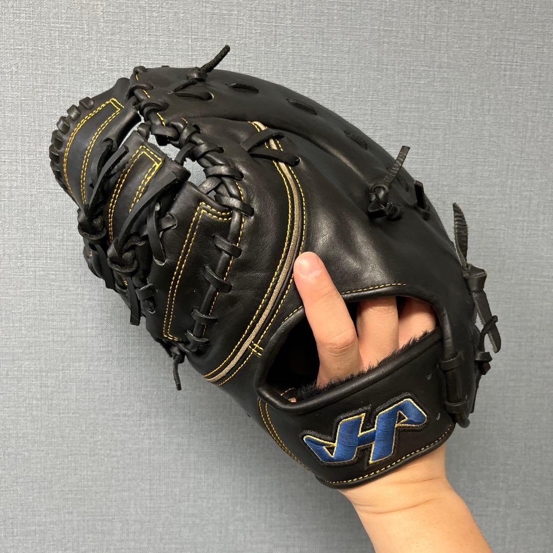 1081 ハタケヤマ 型抜群 極美品 軟式 ファーストミット 左投げ