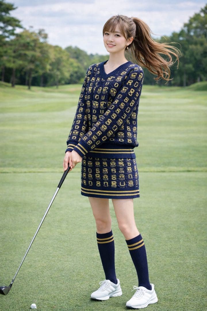 ゴルフ ウエア 上下 秋冬 暖か CUARTO UNITED ミニスカートM S