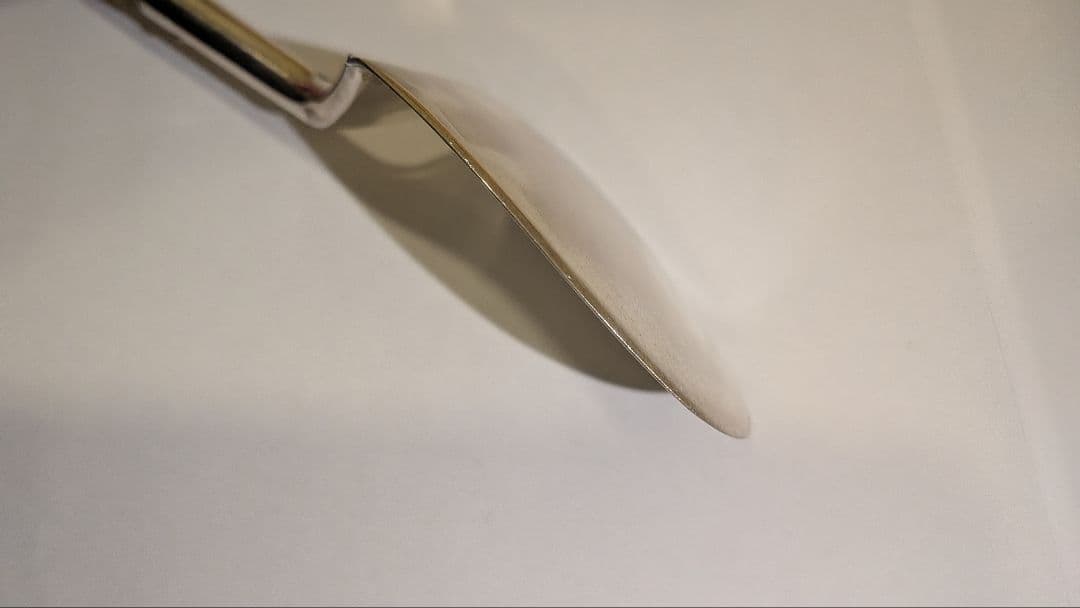 『木村清五郎』銀　灰匙　茶道具　炭点前　炉用　共箱　90銀清五郎刻印　金工師