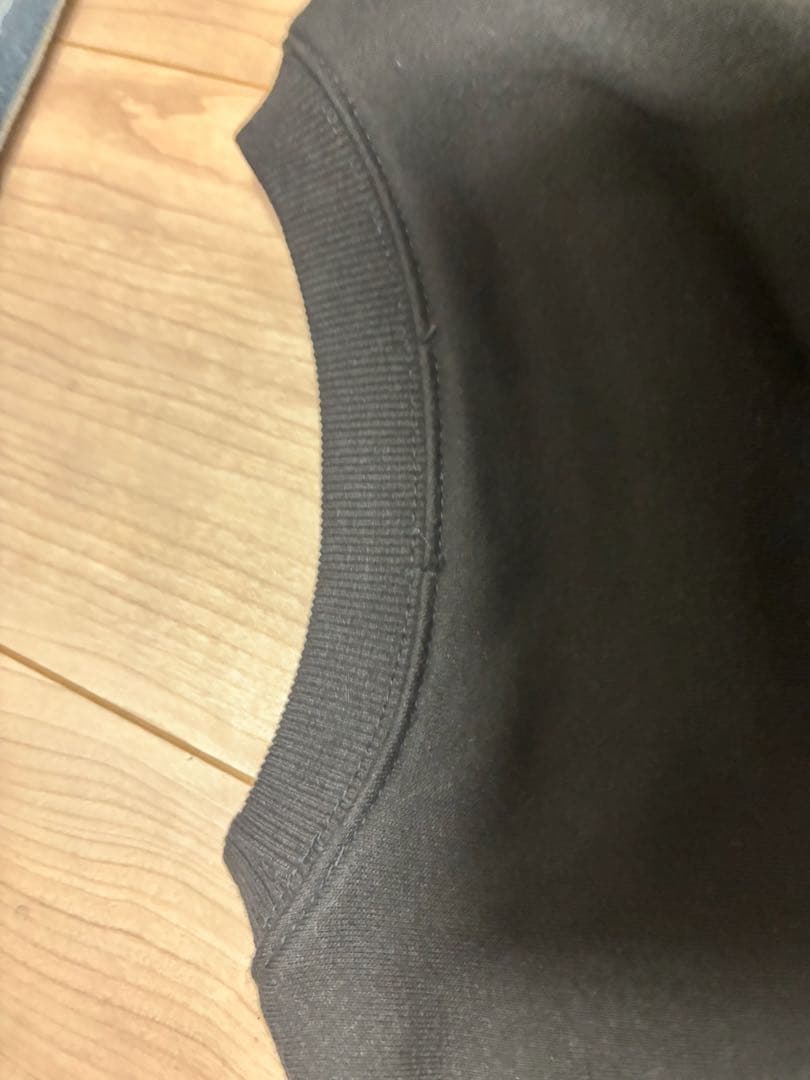 ブラック コットン混紡 トレーナー ブラック【M】