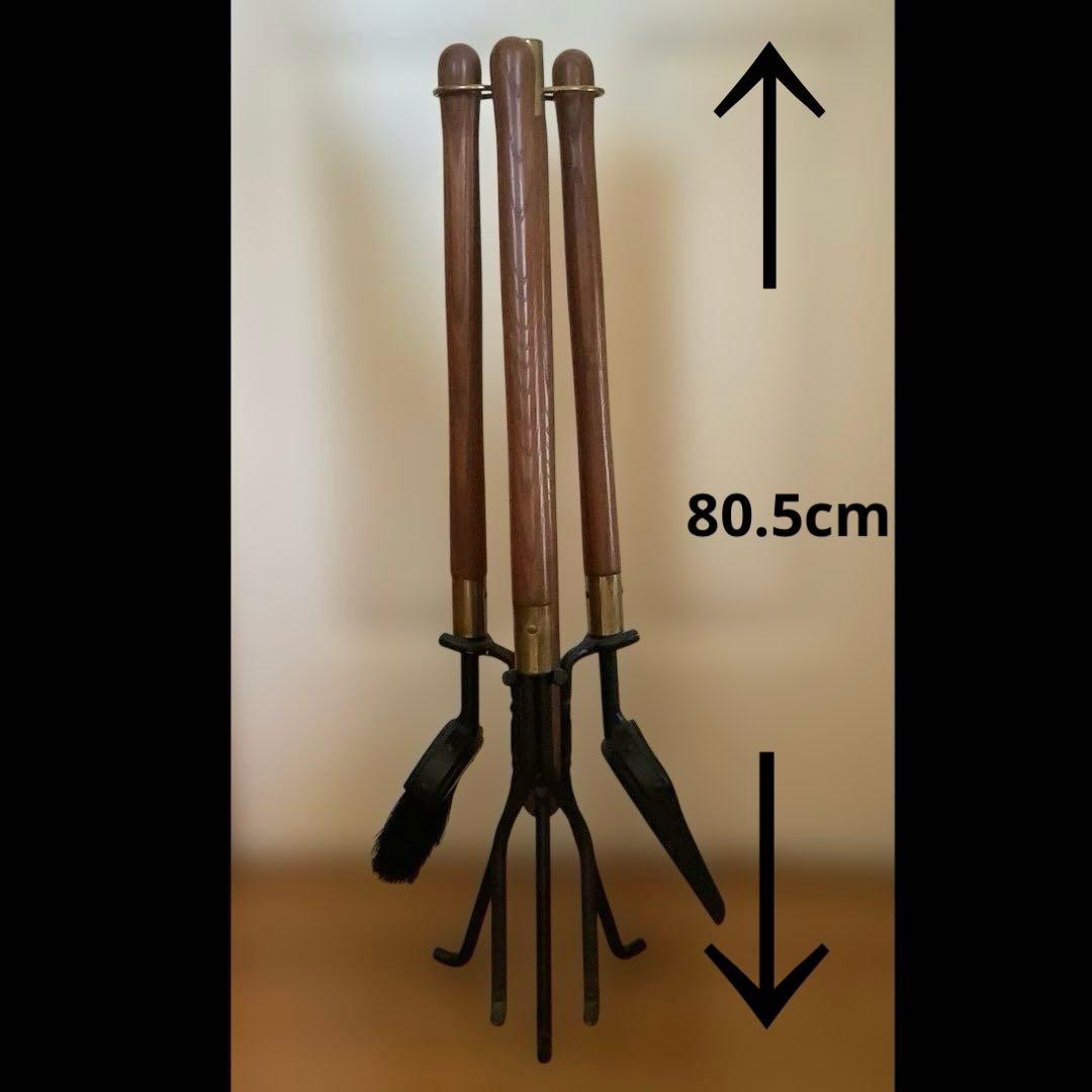 【専用】暖炉　薪ストーブ　ファイヤーツールセット スタンド付き　掃除道具