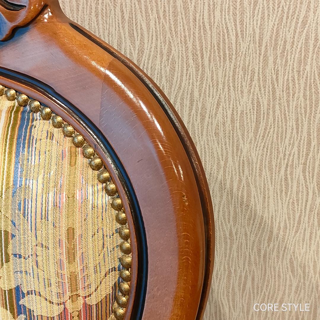 美品 ハイバックチェア　イタリア製 　ロココ様式　ソファ　猫脚　アームチェア