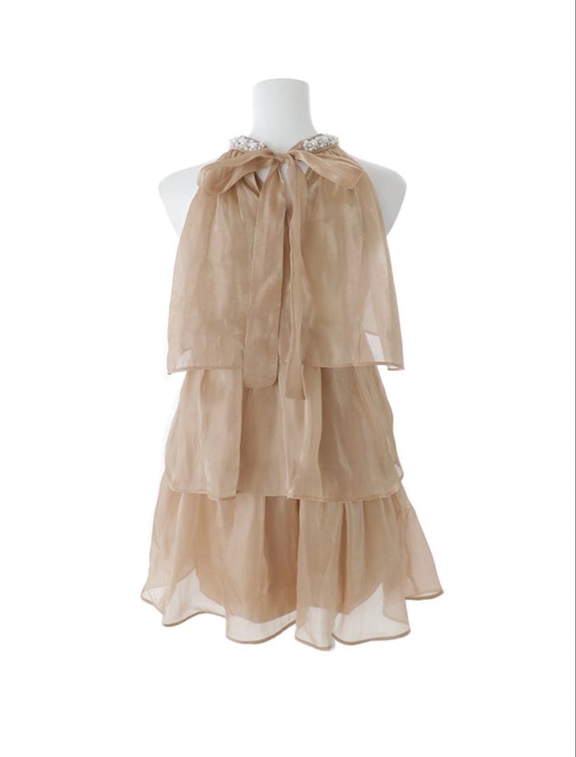 ジュエルズ＊シフォンティアードビジューミニドレス/キャバドレス