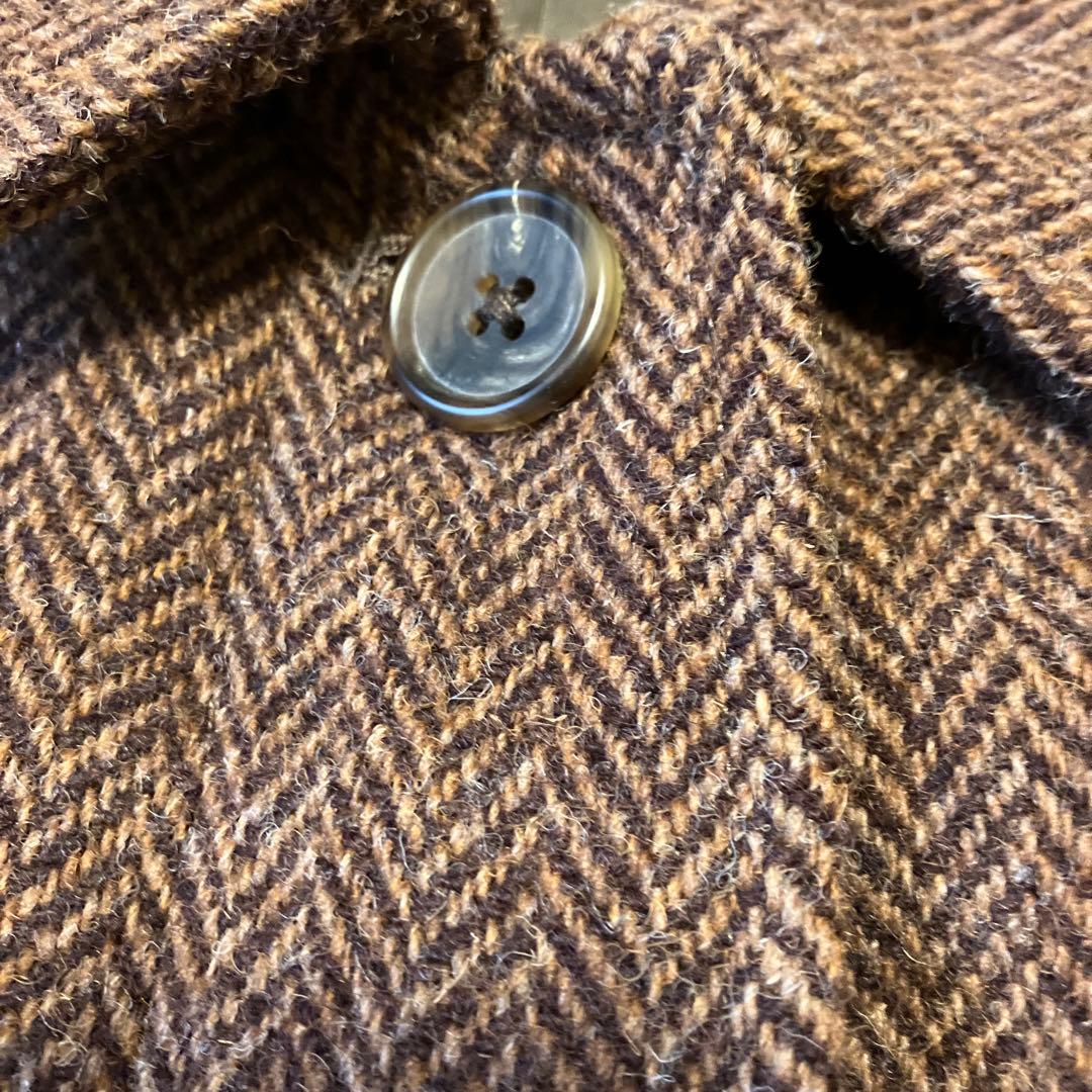 マーガレットハウエル×ハリスツイード ステンカラーコート　ブラウン　M