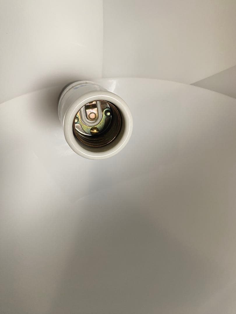 ペンダントライト　ホワイト系　フラワーペンダント　レトロ　天井照明　リペア済み